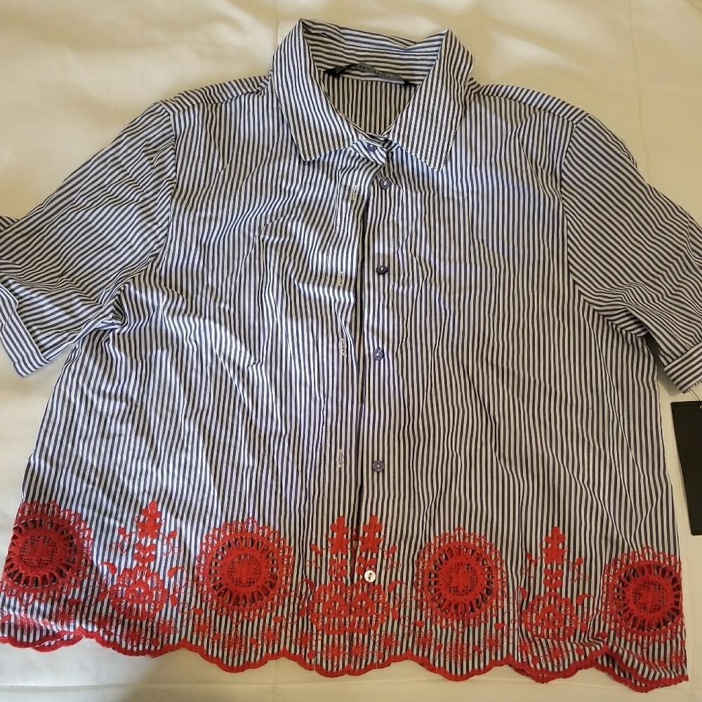 Zara button down shirt XS new never worn with tags